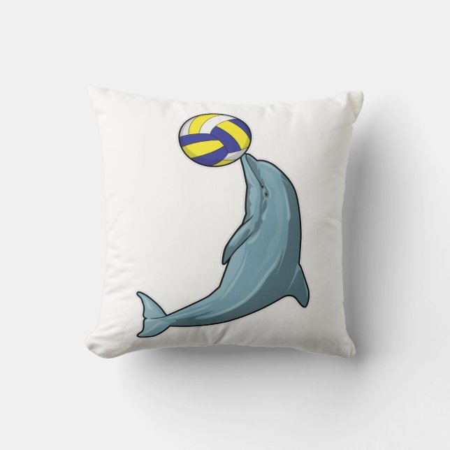 Dolphin with Volleyball Cushion (Front)
