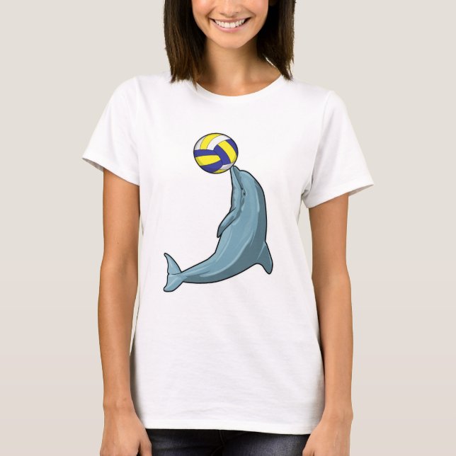 Dolphin with Volleyball T-Shirt (Front)