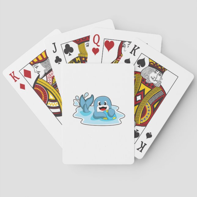 Dolphin with Water polo Playing Cards (Back)