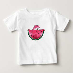 Dolphin with Watermelon Baby T-Shirt