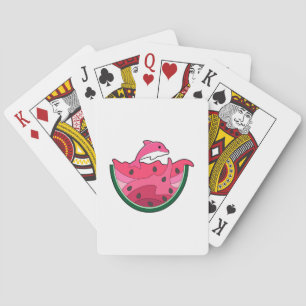 Dolphin with Watermelon Playing Cards