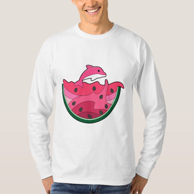 Dolphin with Watermelon T-Shirt (Front)