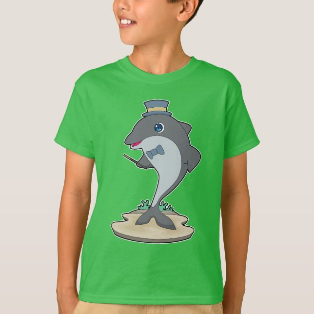 Dolphin Wizard Magic wand T-Shirt (Front)
