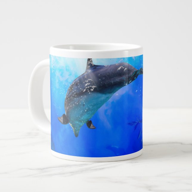 Dolphin World  "WIND ON THE WATER" 2 Large Coffee Mug (Front Left)