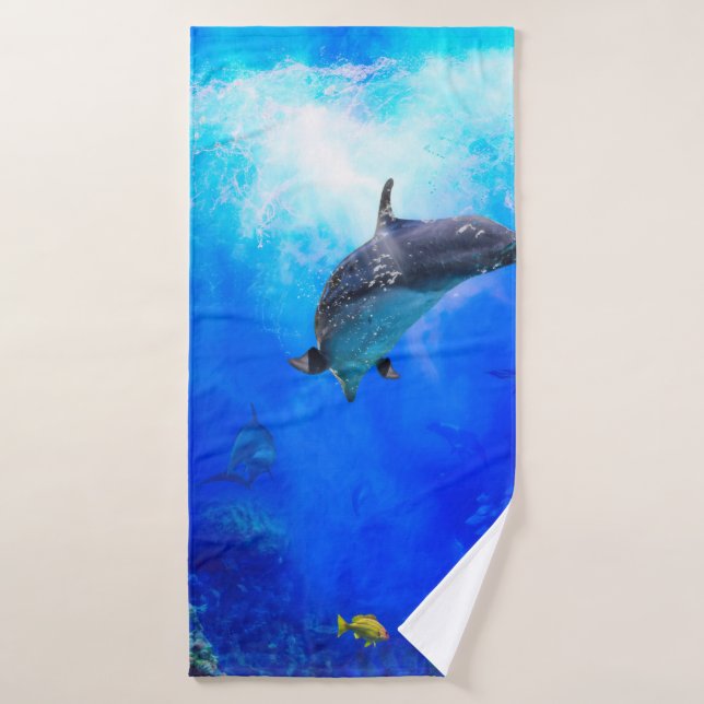 Dolphin World  "WIND ON THE WATER" Bath Towel (Bath Towel)