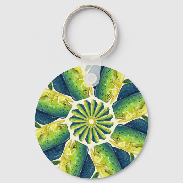 Dolphinfish (Mah Mahi) Keychain (Front)