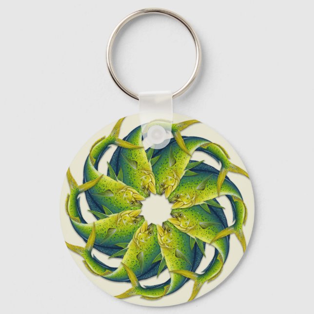Dolphinfish (Mahi Mahi) Keychain (Front)