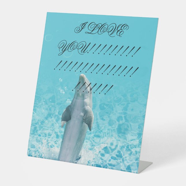 DOLPHINS ADORABLE PEDESTAL SIGN (Front)