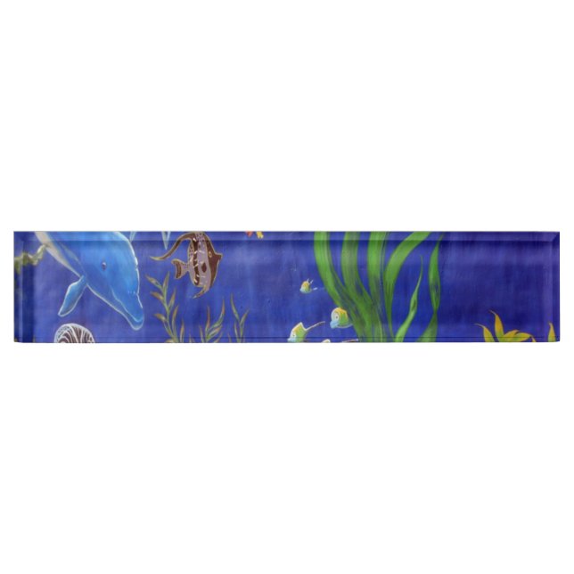 Dolphins and fish nameplate (Front)