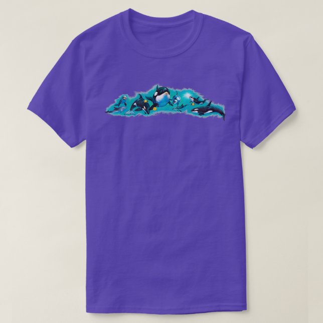 Dolphins and Orcas T-Shirt (Design Front)