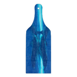Dolphins and reflection, blue ocean  cutting board