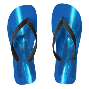 Dolphins and reflections flip flops