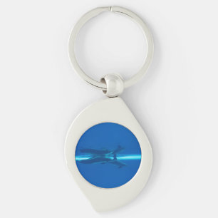 Dolphins and reflections key ring