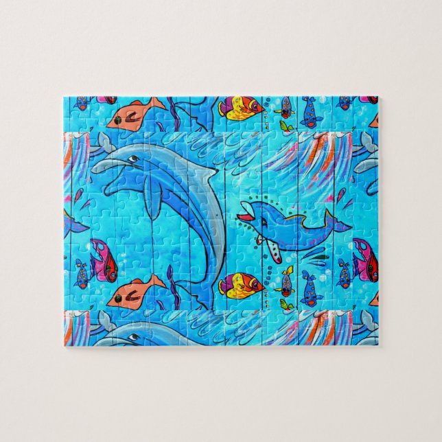 dolphins and tropical fish puzzle (Horizontal)