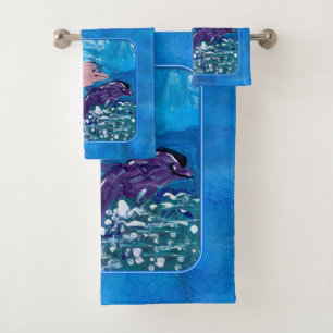 Dolphins "Art by Kids" Bath Towel Set