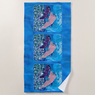 Dolphins "Art by Kids" Beach Towel