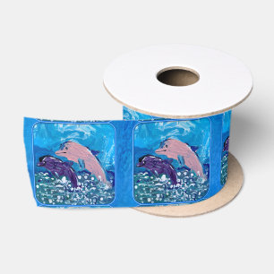 Dolphins "Art by Kids" Satin Ribbon