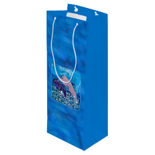 Dolphins "Art by Kids" Wine Gift Bag