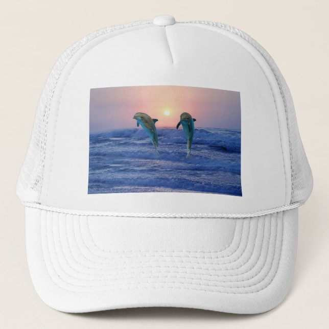 Dolphins at sunrise trucker hat (Front)