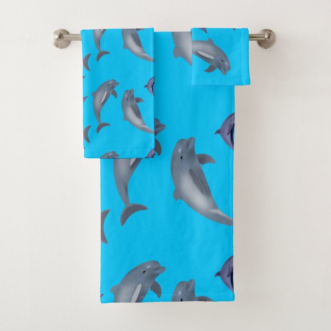 Dolphins Bath Towel Set (Insitu)