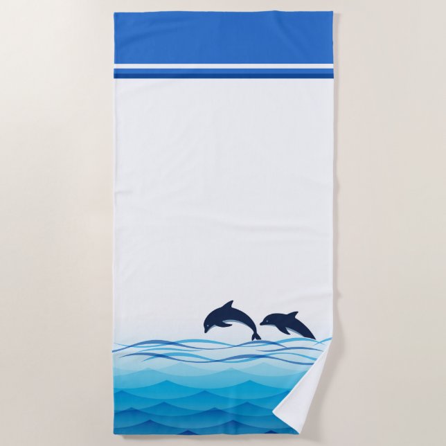 Dolphins Beach Towel (Front)