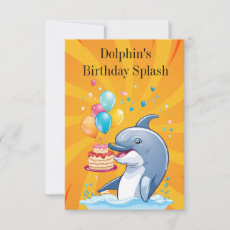 Dolphin's Birthday Splash Card