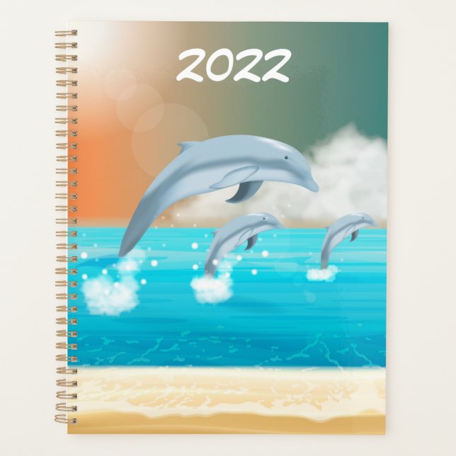 dolphins breaching in the ocean    planner (Front)