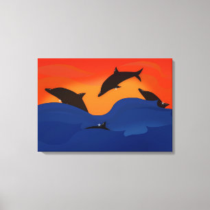 Dolphins Canvas Print