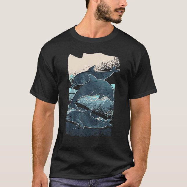 Dolphins Dolphin Fish Sea Dolphinarium Nature Cons T-Shirt (Front)