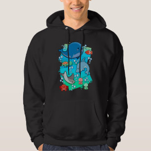 Dolphins Fishes Sea Creatures Aquatic Ocean Hoodie