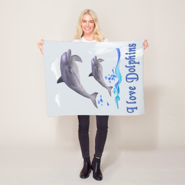 Dolphins Fleece Blanket (In Situ)