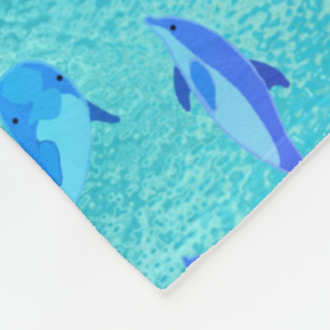 Dolphins Fleece Blanket (Corner)