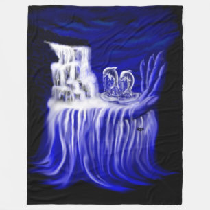 Dolphins , Hand of Times Fleece Blanket