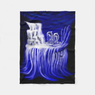 Dolphins , Hand of Times Fleece Blanket
