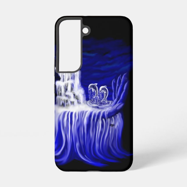 Dolphins , Hand of Times Samsung Galaxy S22 Case (Back)