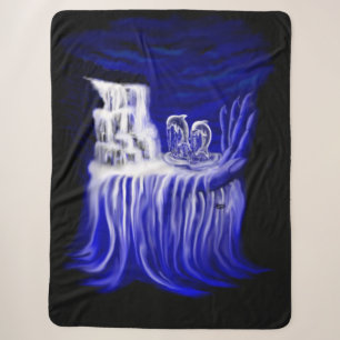 Dolphins , Hand of Times Sherpa Blanket