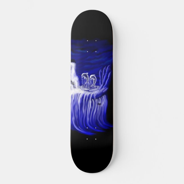 Dolphins , Hand of Times Skateboard (Front)