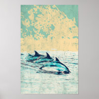 Dolphins in the Atlantic ocean Postcard