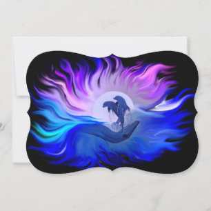 Dolphins in the Moonlight Holiday Card