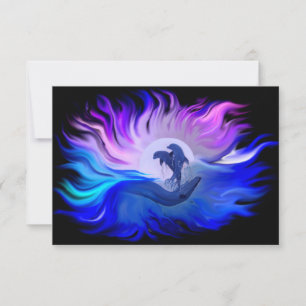 Dolphins in the Moonlight Thank You Card