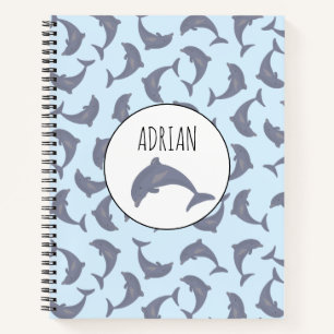 Dolphins in the Sea Pattern Notebook