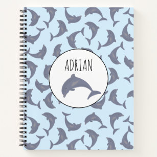 Dolphins in the Sea Pattern Notebook