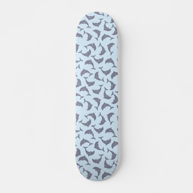 Dolphins in the Sea Pattern Skateboard (Front)