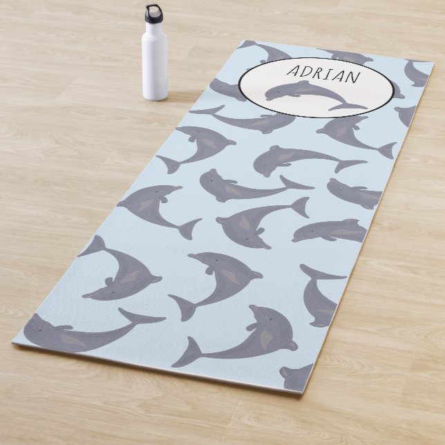 Dolphins in the Sea Pattern Yoga Mat (In Situ)