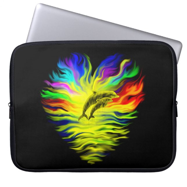 Dolphins in the Sunshine Laptop Sleeve (Front)