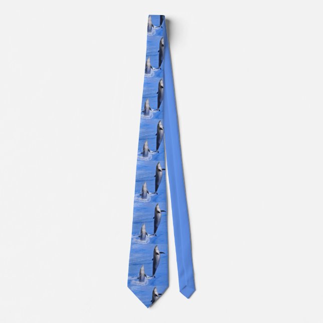Dolphins jumping out of water tie (Front)