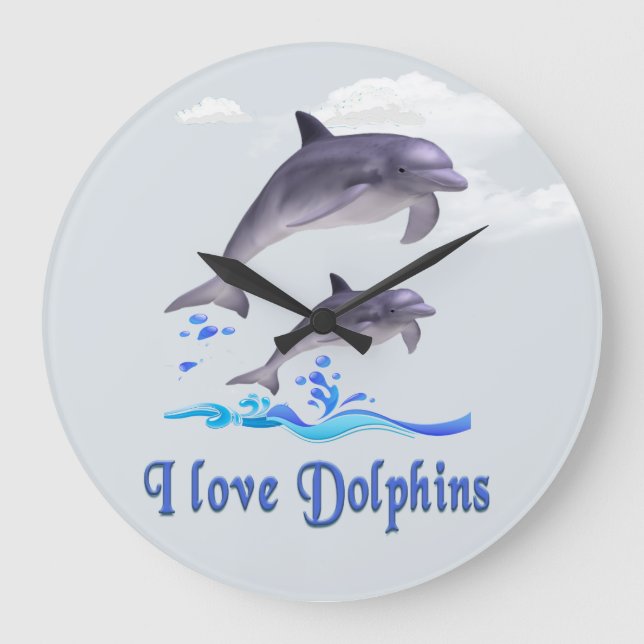 Dolphins Large Clock (Front)