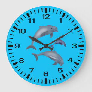 Dolphins Large Clock