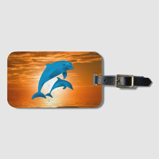 Dolphins Luggage Tag (Front Horizontal)