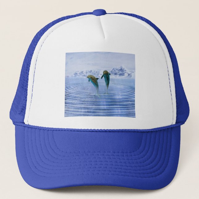 Dolphins make ripples trucker hat (Front)